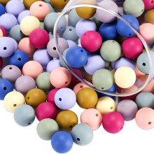 Popular Product Kean Food Grade Baby Diy Necklace Bead Silicone Bpa Free Teething Beads Round